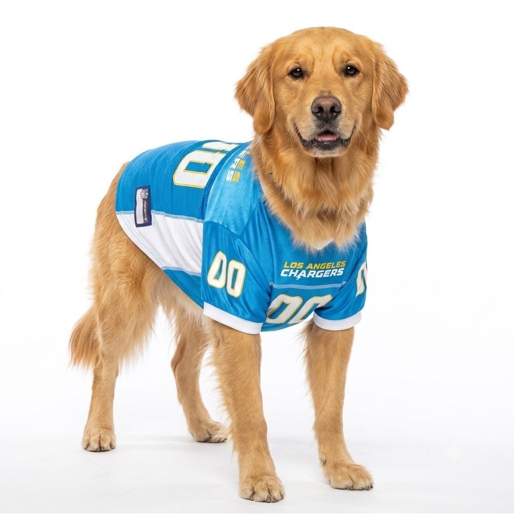 NFL Officially Licensed Team Pet Wear Los Angeles Chargers Dog Jersey L